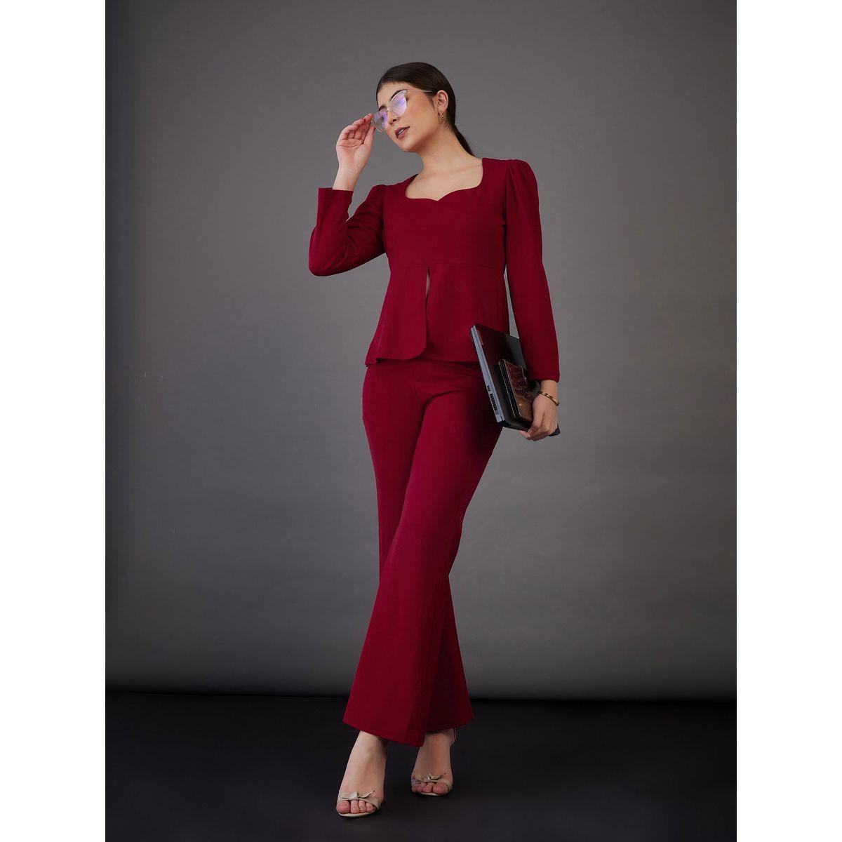 Sassafras X Styli  Sweetheart Neck Peplum Top with Front Slit-women-clothing-shirtsandblouses-blouses-image-2