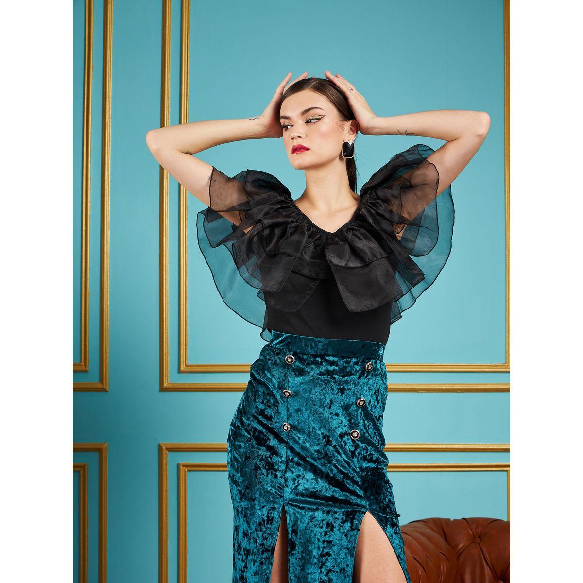 Sassafras X Styli  Frill Detail V Neck Top-women-clothing-shirtsandblouses-blouses-image-6
