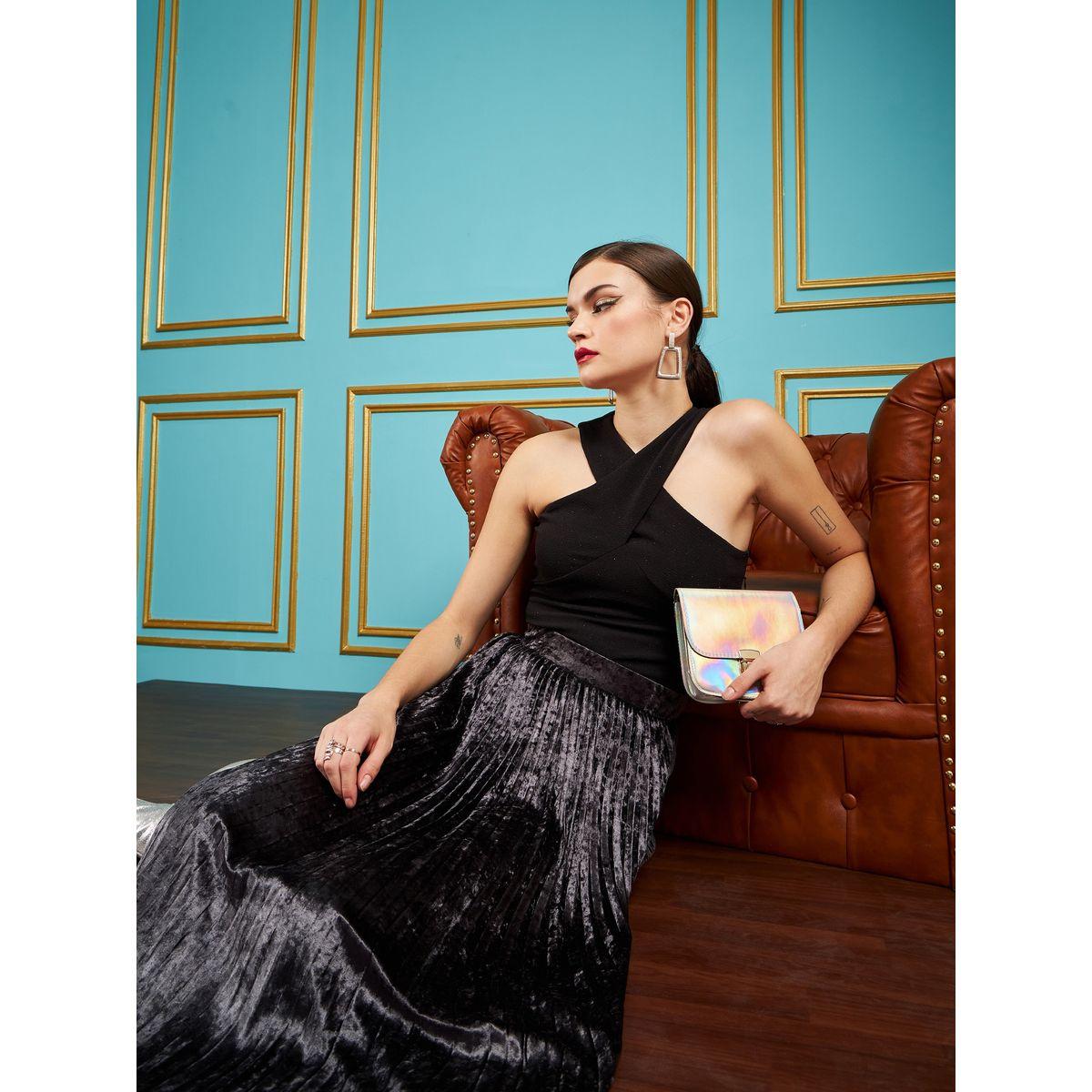 بلوزة بلا اكمام سادة بياقة هولتر ساسافراس × ستايلي-women-clothing-shirtsandblouses-blouses-image-6