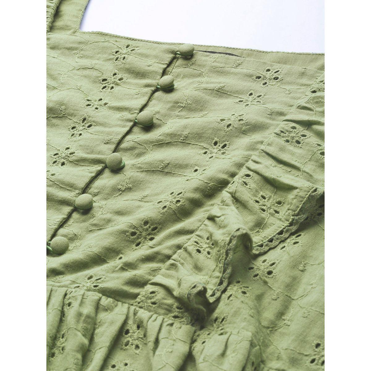 Sassafras X Styli  Schiffli Button Detail Ruffle Sleeves Peplum Top-women-clothing-shirtsandblouses-blouses-image-5
