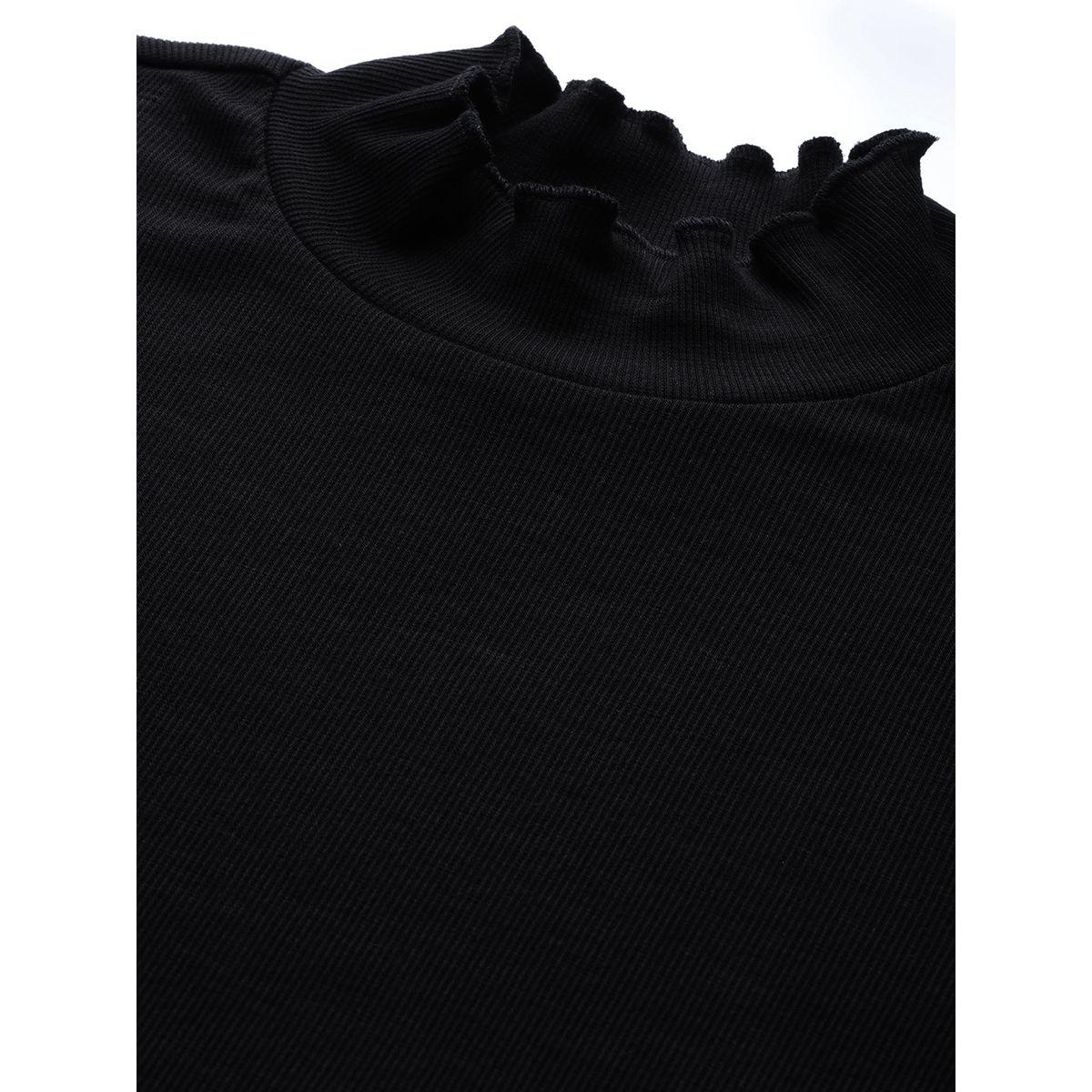 Sassafras X Styli  Ribbed High Neck Top with Long Sleeves-women-clothing-shirtsandblouses-blouses-image-5