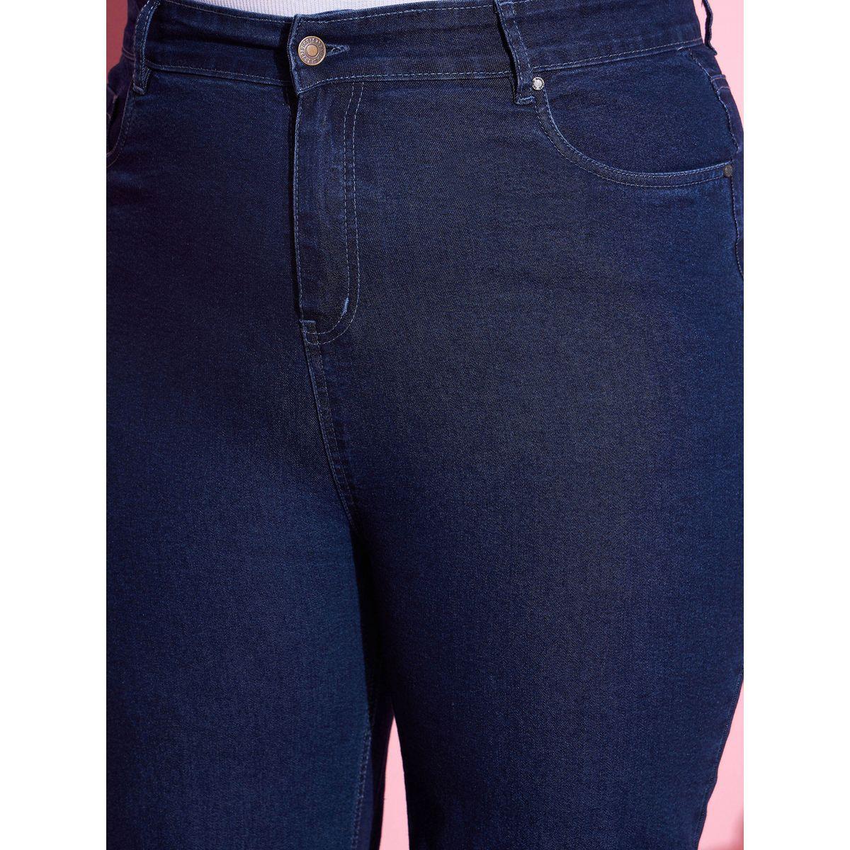 Sassafras X Styli  Plus Highrise Bell Bottom Jeans-women-clothing-bottoms-jeans-image-3