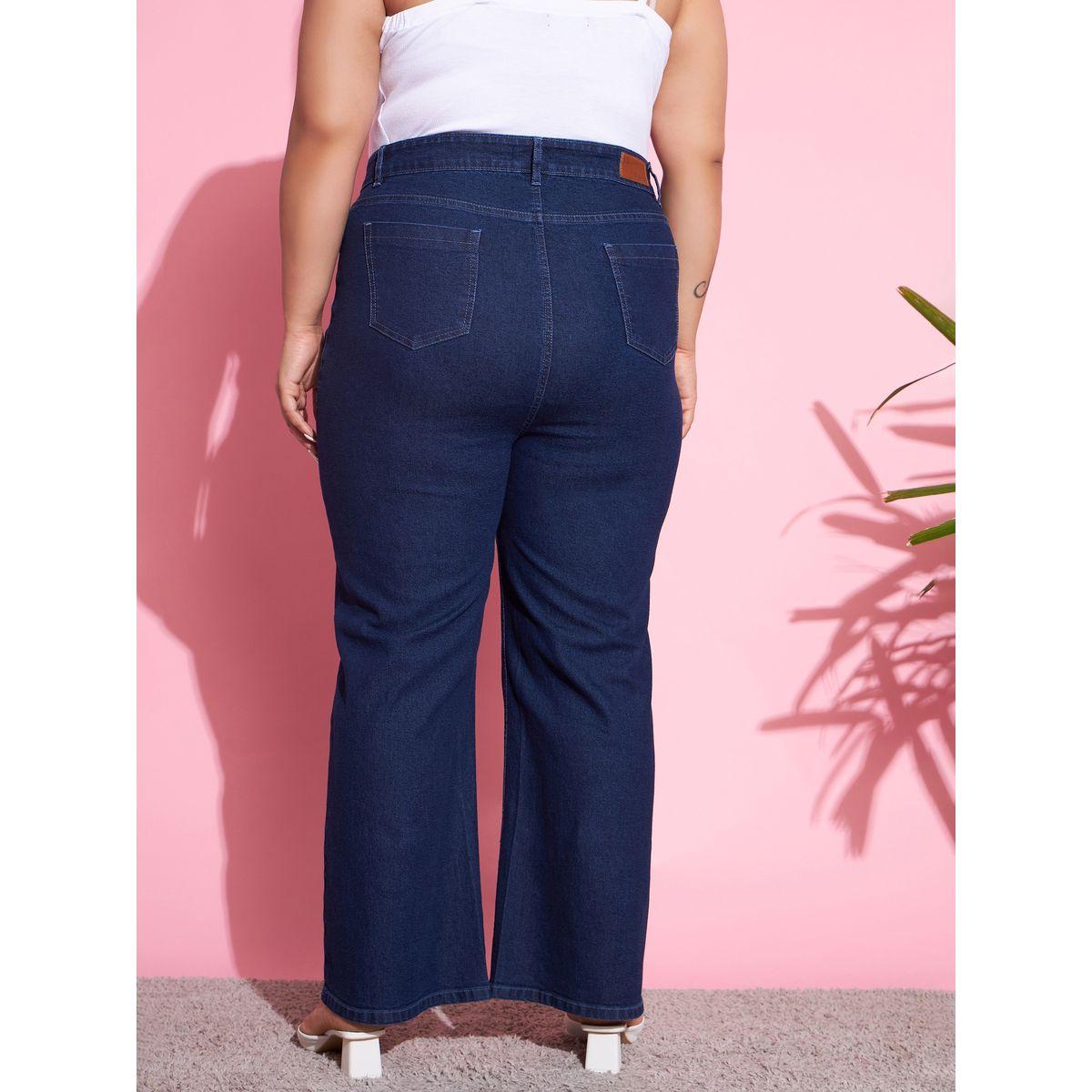 Sassafras X Styli  Plus Highrise Bell Bottom Jeans-women-clothing-bottoms-jeans-image-4