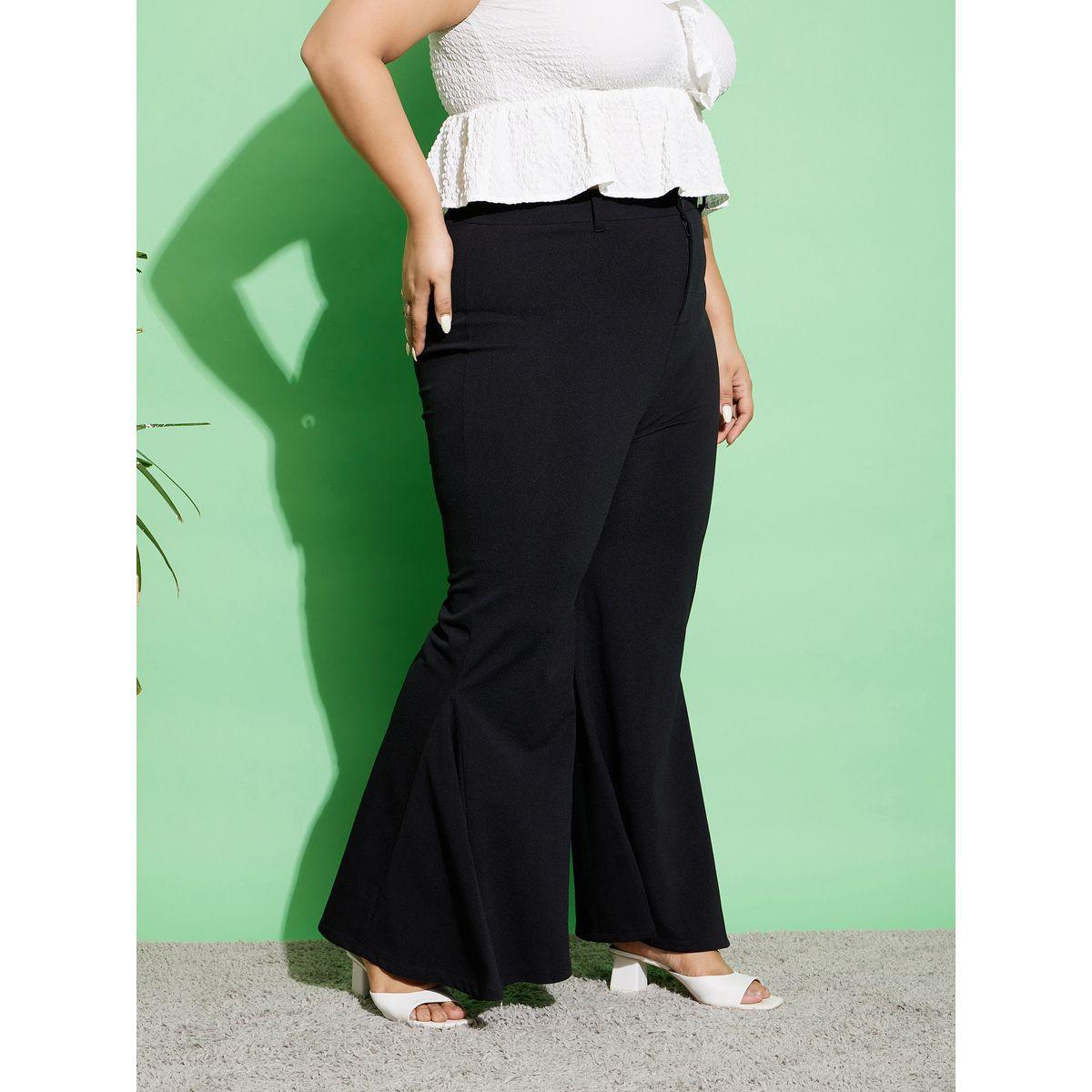 بنطال واسع بمقاس كبير مع كسرات ساسافراس × ستايلي-women-clothing-bottoms-trousers-image-3