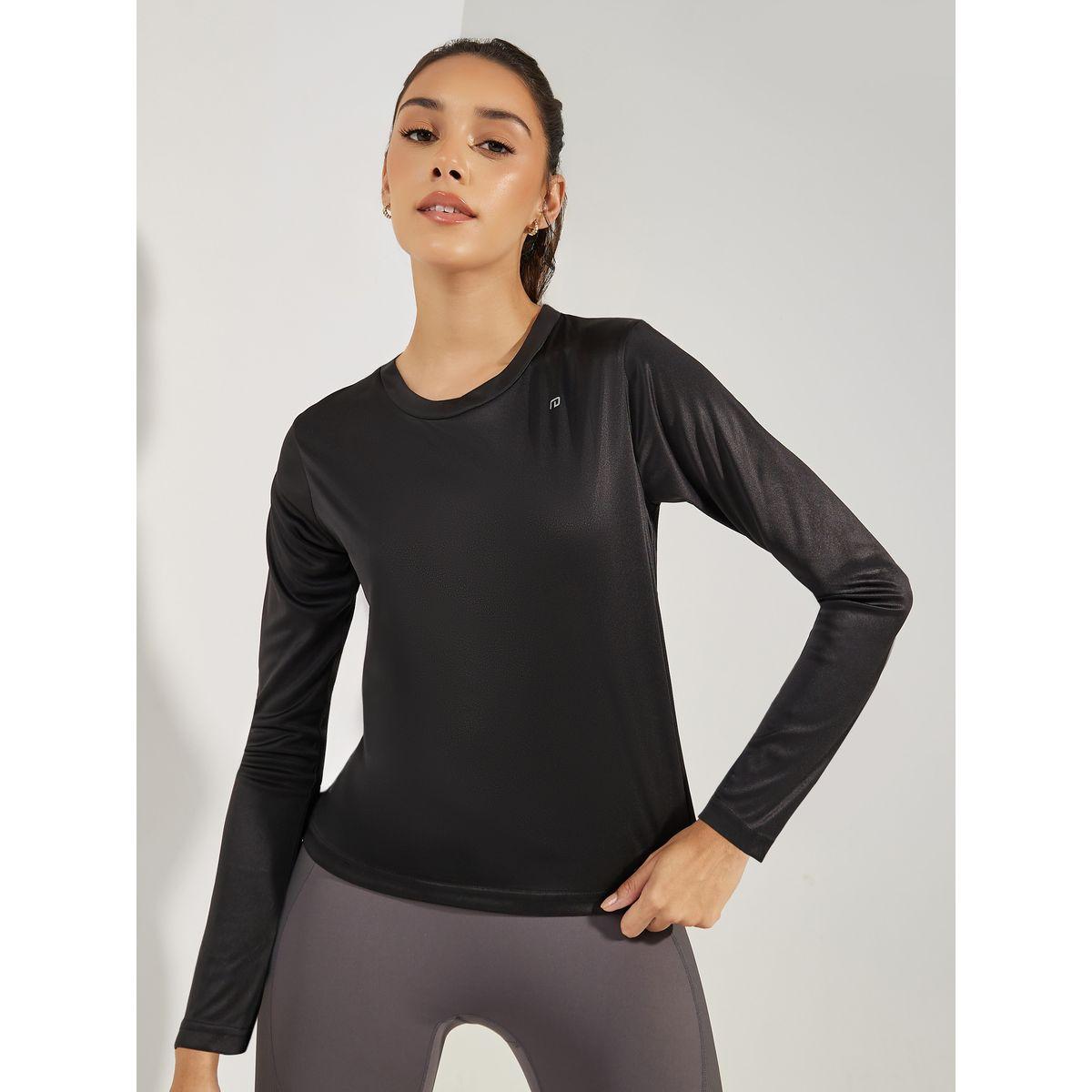 بلوزة رياضية مطبعة بشعار مع اكمام طويلة-women-clothing-sportswearandactivewear-tshirtsandvests-image-3