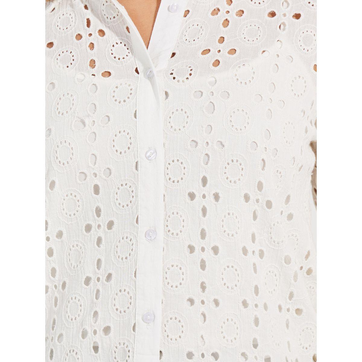 Styli Schiffli Button Placket Shirt & Inner Cami Set-women-clothing-shirtsandblouses-shirts-image-2