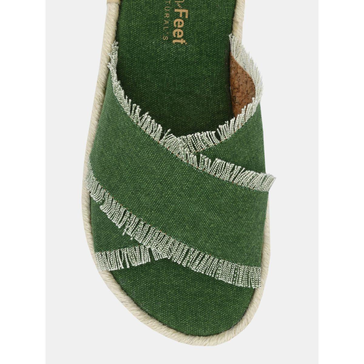 Fresh Feet X Styli  Frayed Trim Cross Strap Flat Sandal-women-shoes-sandals-flats-image-3