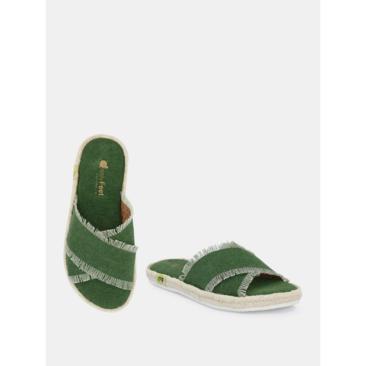 Fresh Feet X Styli  Frayed Trim Cross Strap Flat Sandal-women-shoes-sandals-flats-image-5