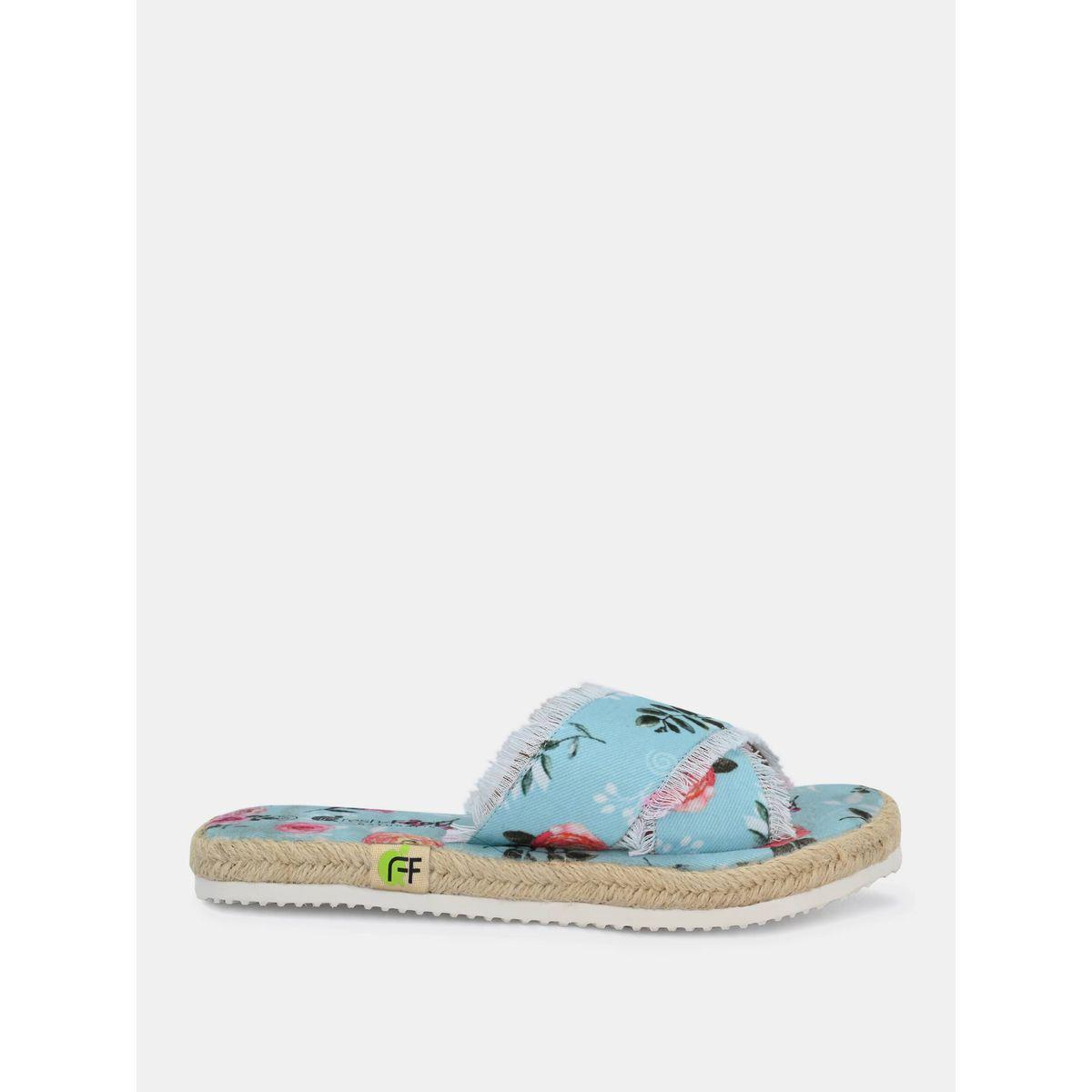 Fresh Feet X Styli  Frayed Trim Cross Strap Floral Print Flat Sandal-women-shoes-sandals-flats-image-6