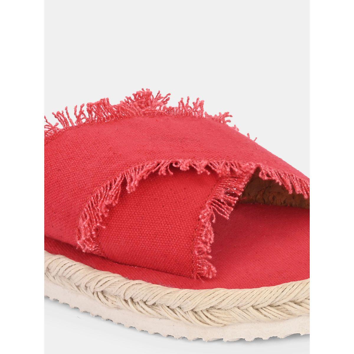 Fresh Feet X Styli  Frayed Trim Cross Strap Flat Sandal-women-shoes-sandals-flats-image-2