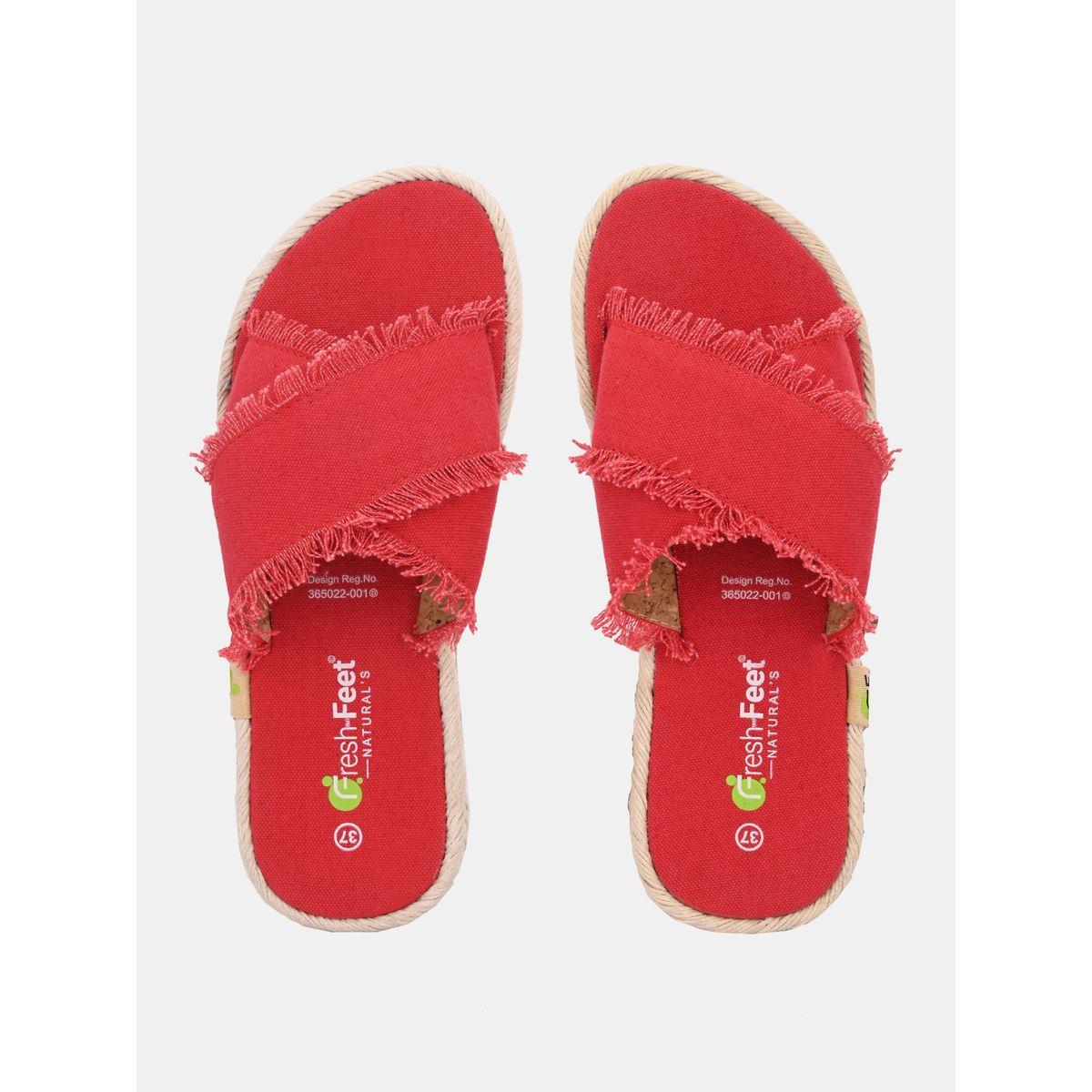 Fresh Feet X Styli  Frayed Trim Cross Strap Flat Sandal-women-shoes-sandals-flats-image-6