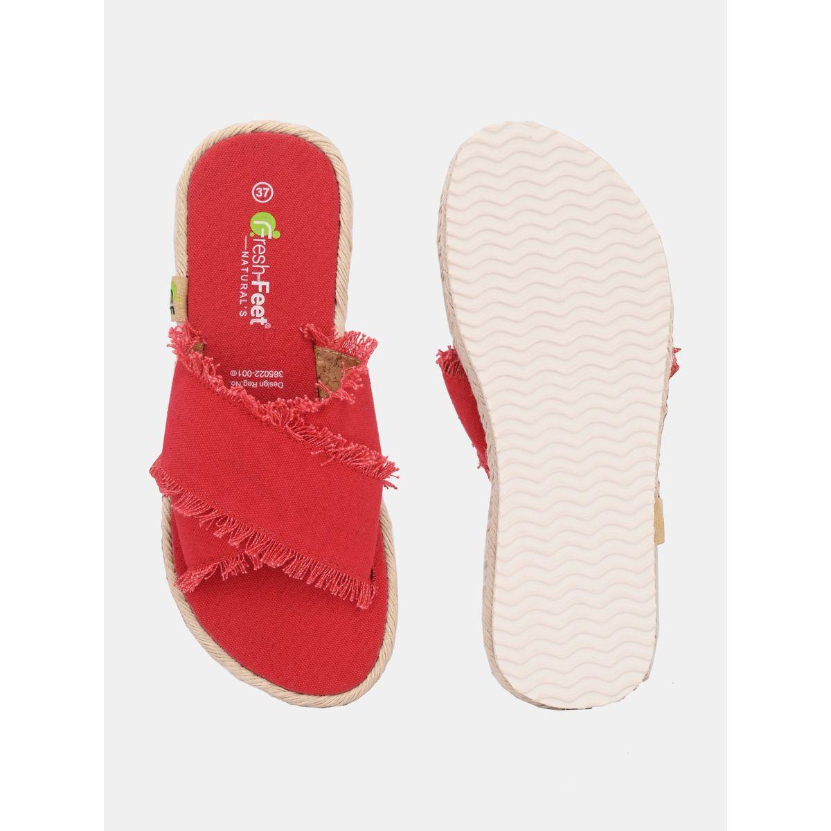 Fresh Feet X Styli  Frayed Trim Cross Strap Flat Sandal-women-shoes-sandals-flats-image-7