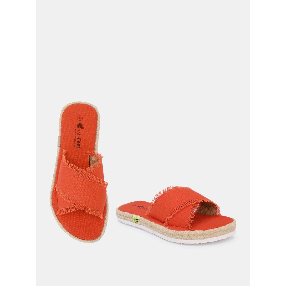 Fresh Feet X Styli  Frayed Trim Cross Strap Flat Sandal-women-shoes-sandals-flats-image-2