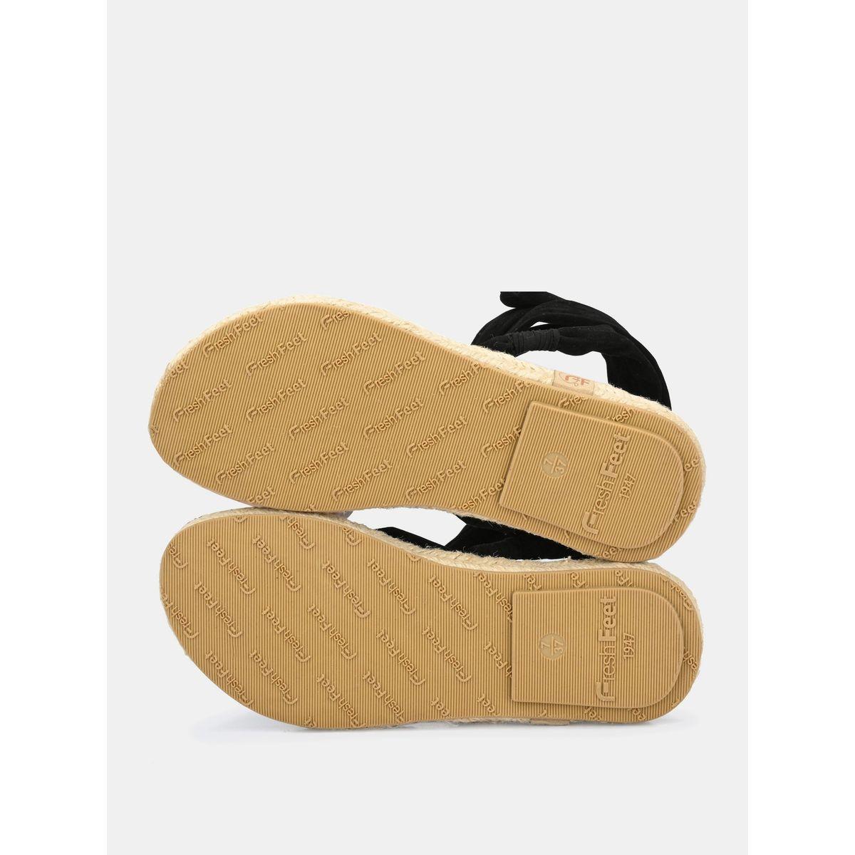 Fresh Feet X Styli  V Strap Ankle Tie Up Flat Sandals-women-shoes-sandals-flats-image-2