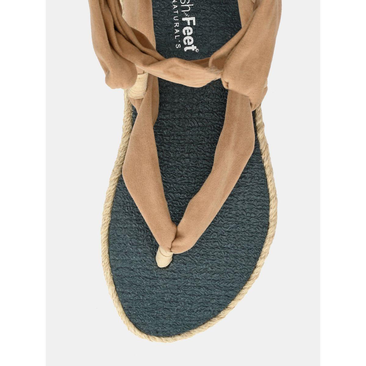 Fresh Feet X Styli  V Strap Ankle Tie Up Flat Sandals-women-shoes-sandals-flats-image-10