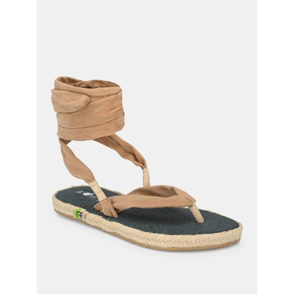 Fresh Feet X Styli  V Strap Ankle Tie Up Flat Sandals-women-shoes-sandals-flats-image-5