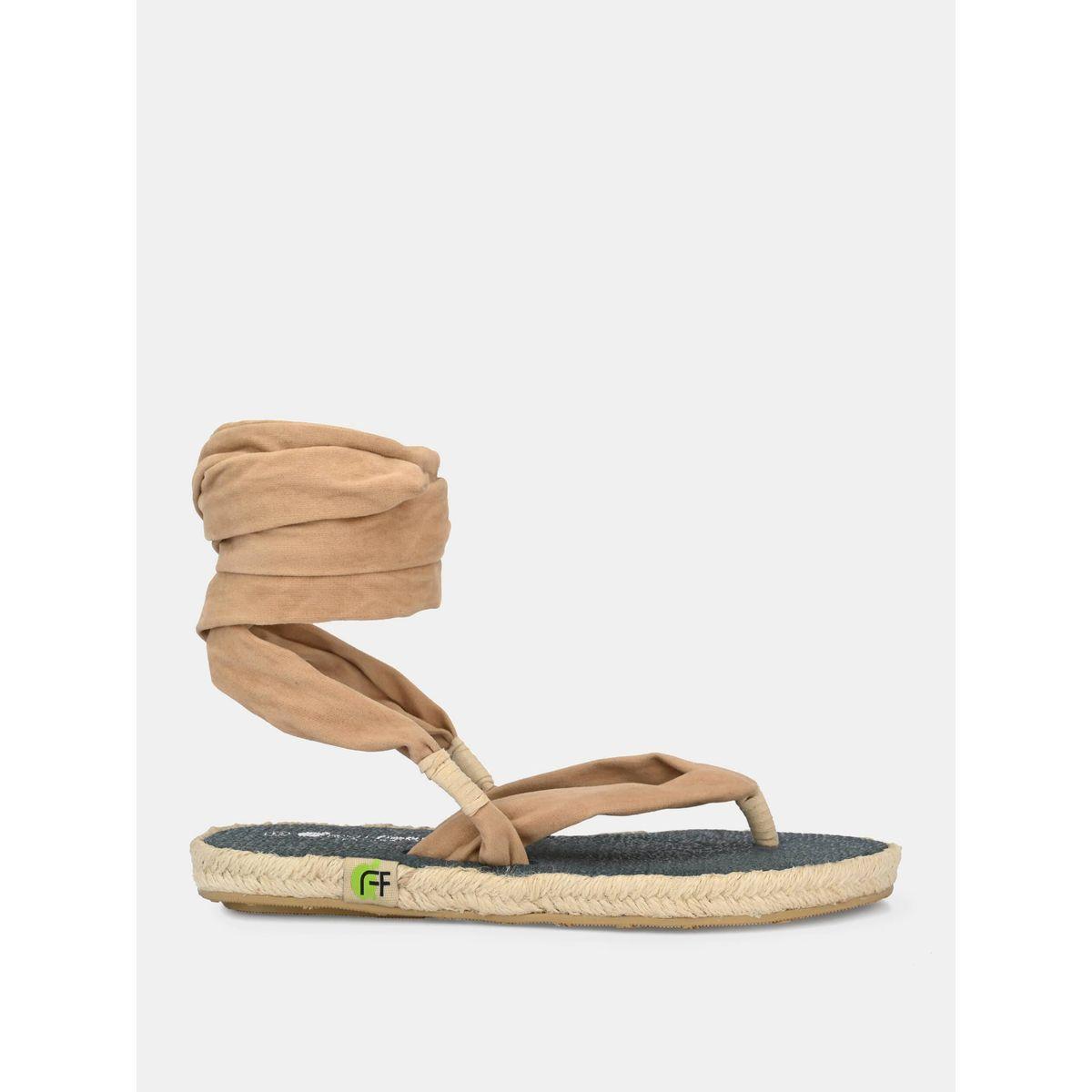 Fresh Feet X Styli  V Strap Ankle Tie Up Flat Sandals-women-shoes-sandals-flats-image-6