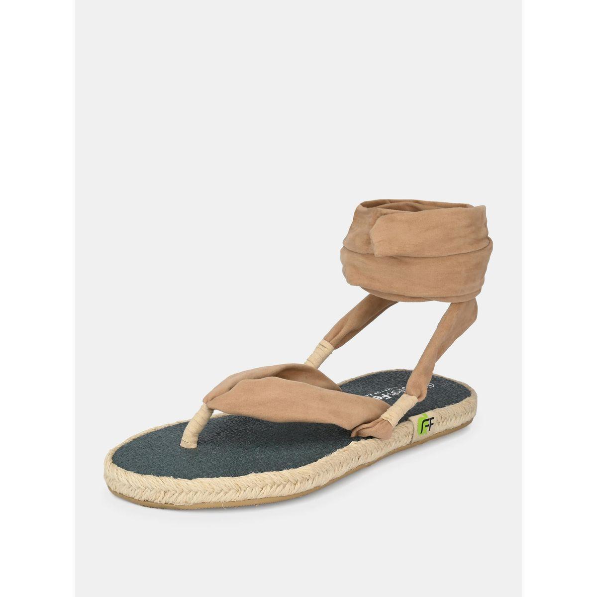 Fresh Feet X Styli  V Strap Ankle Tie Up Flat Sandals-women-shoes-sandals-flats-image-9