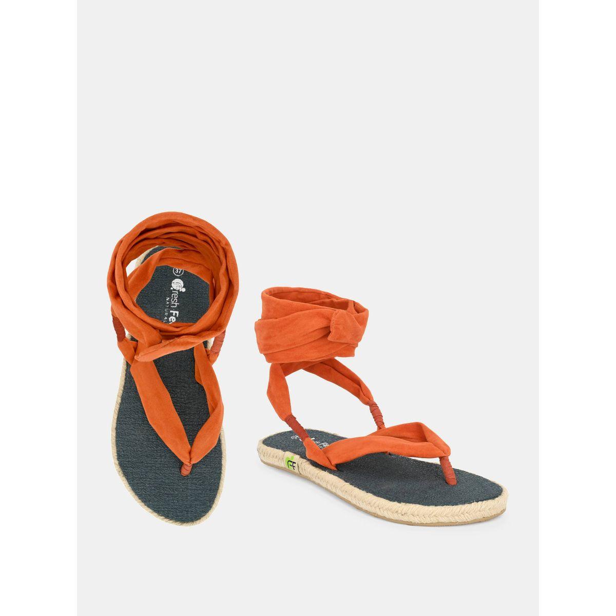 Fresh Feet X Styli  V Strap Ankle Tie Up Flat Sandals-women-shoes-sandals-flats-image-4