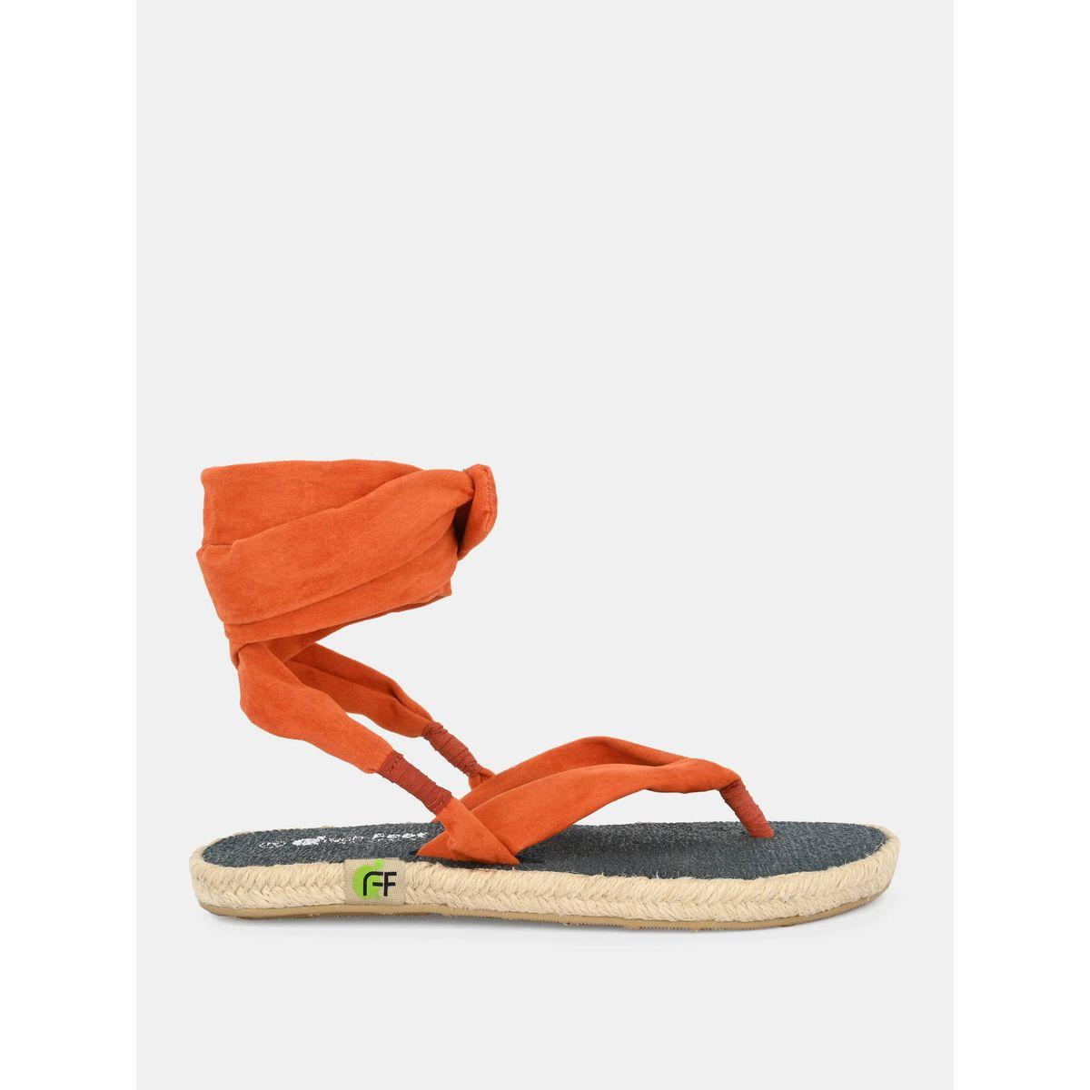 Fresh Feet X Styli  V Strap Ankle Tie Up Flat Sandals-women-shoes-sandals-flats-image-6