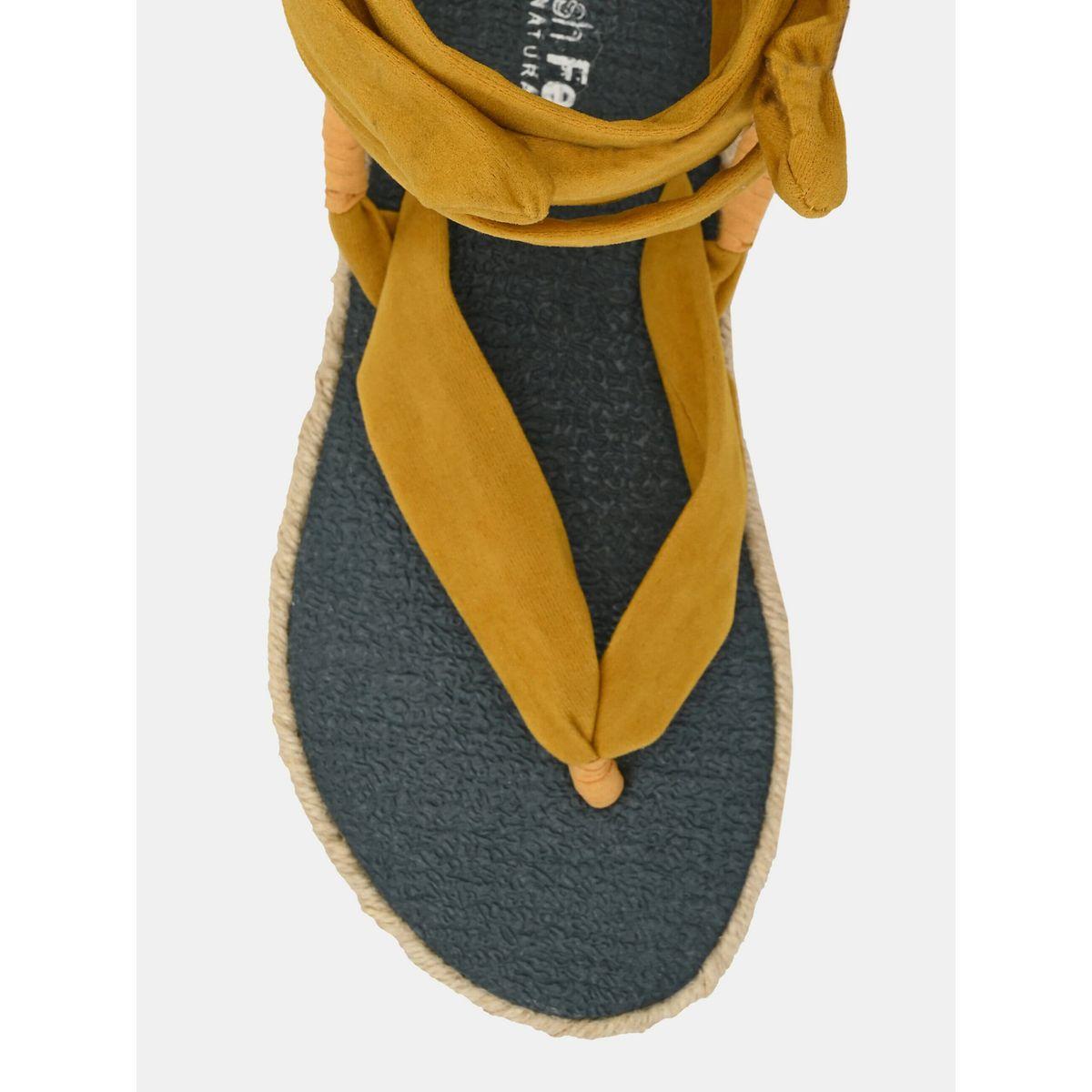 Fresh Feet X Styli  V Strap Ankle Tie Up Flat Sandals-women-shoes-sandals-flats-image-2