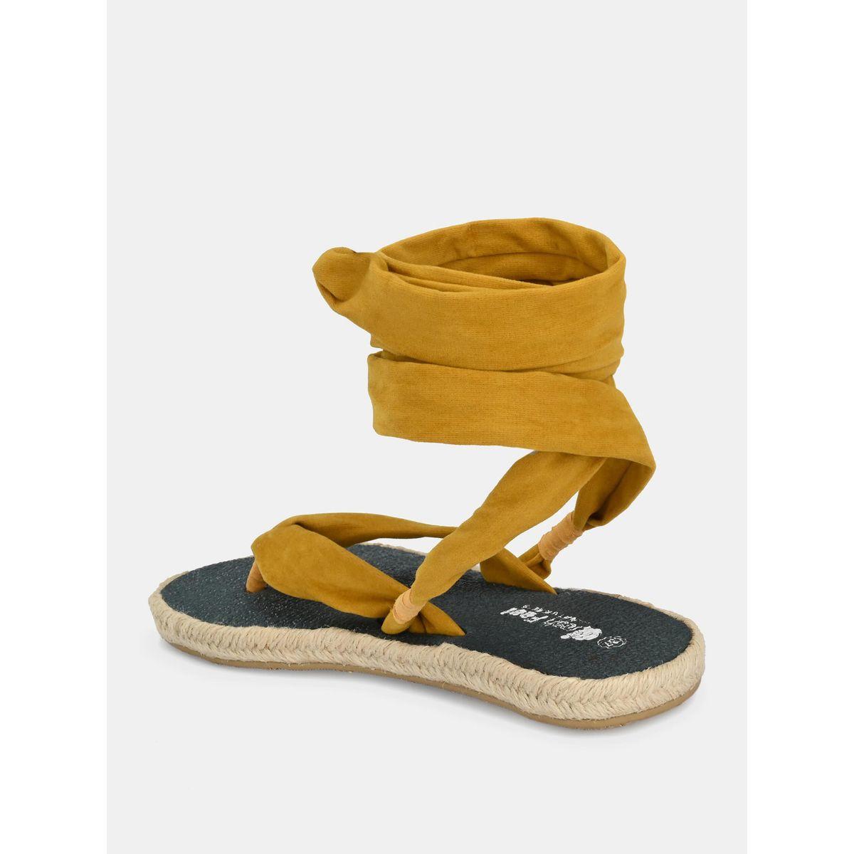 Fresh Feet X Styli  V Strap Ankle Tie Up Flat Sandals-women-shoes-sandals-flats-image-7
