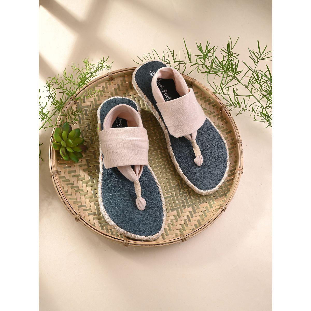 Fresh Feet X Styli  T-Strap Slingback Flat Sandals-women-shoes-sandals-flats-image-1