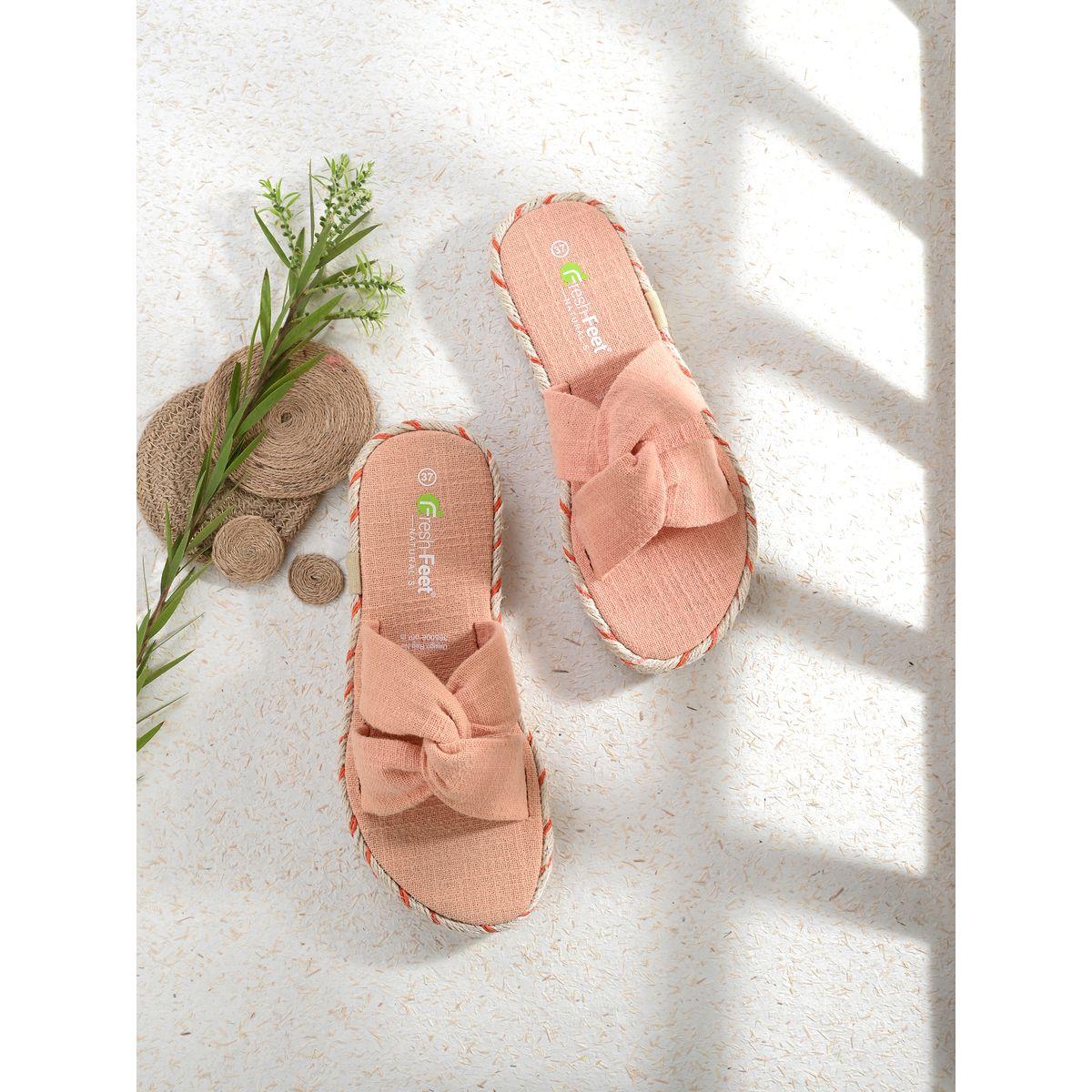 صندل فلات بمقدمة مفتوحة وسيور ملفوفة فريش فيت × ستايلي-women-shoes-sandals-flats-image-1
