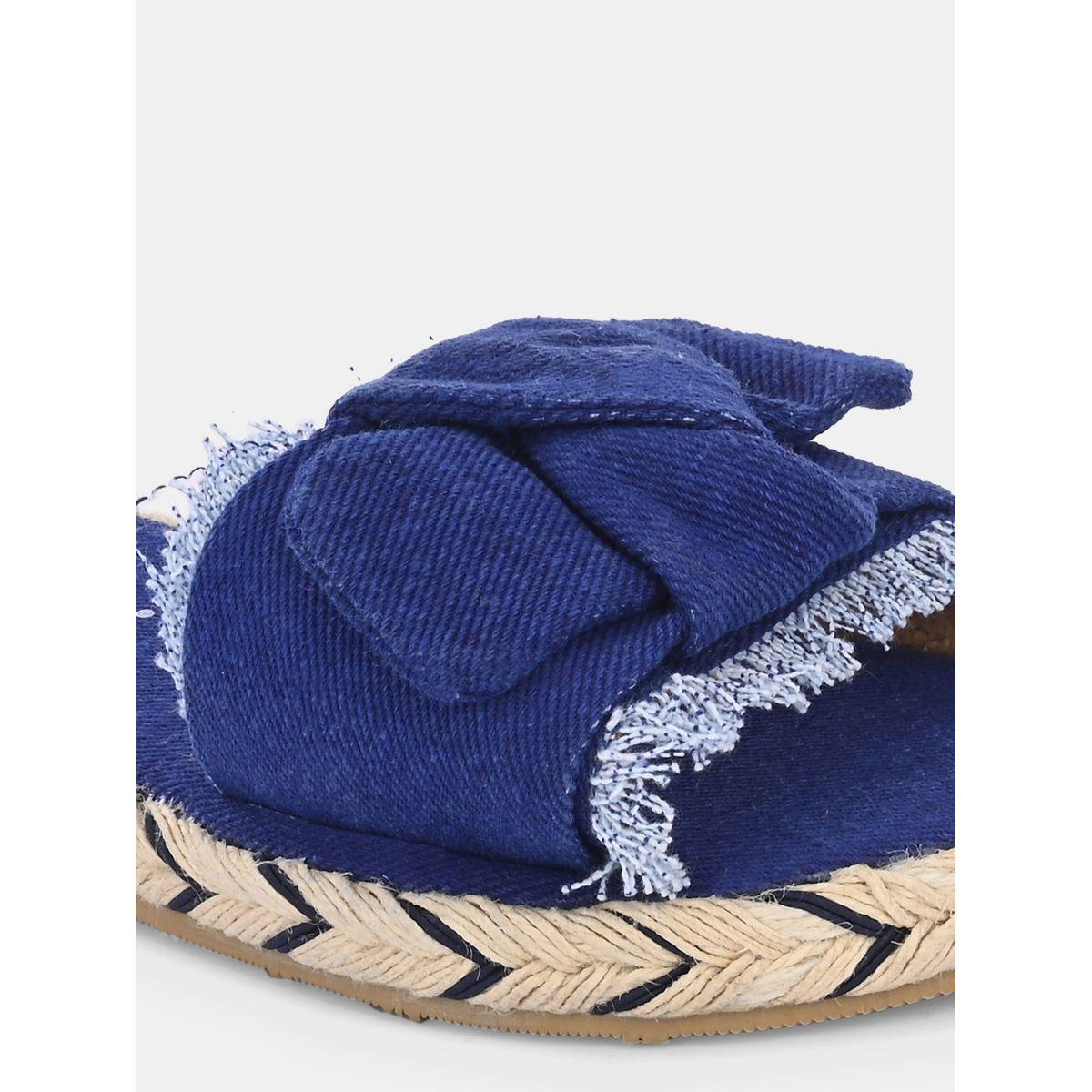 Fresh Feet X Styli  Frayed Bow Detail Open Toe Flat Sandal-women-shoes-sandals-flats-image-2