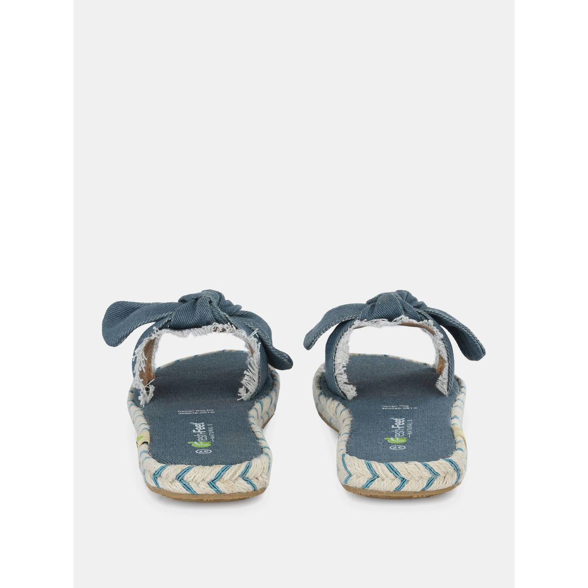 Fresh Feet X Styli  Frayed Bow Detail Open Toe Flat Sandal-women-shoes-sandals-flats-image-9