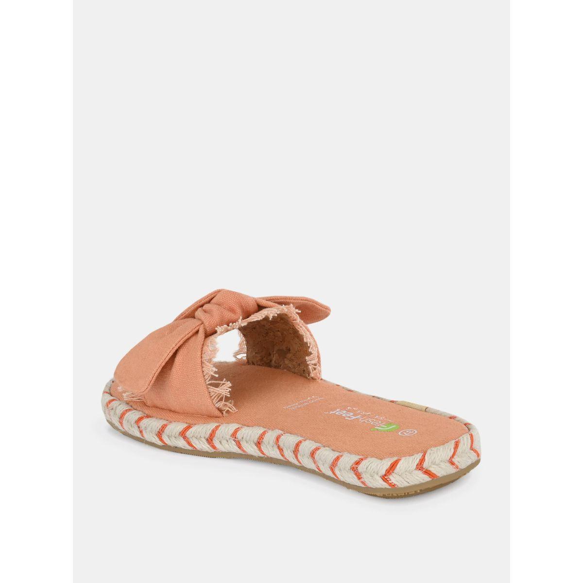 Fresh Feet X Styli  Frayed Bow Detail Open Toe Flat Sandal-women-shoes-sandals-flats-image-5