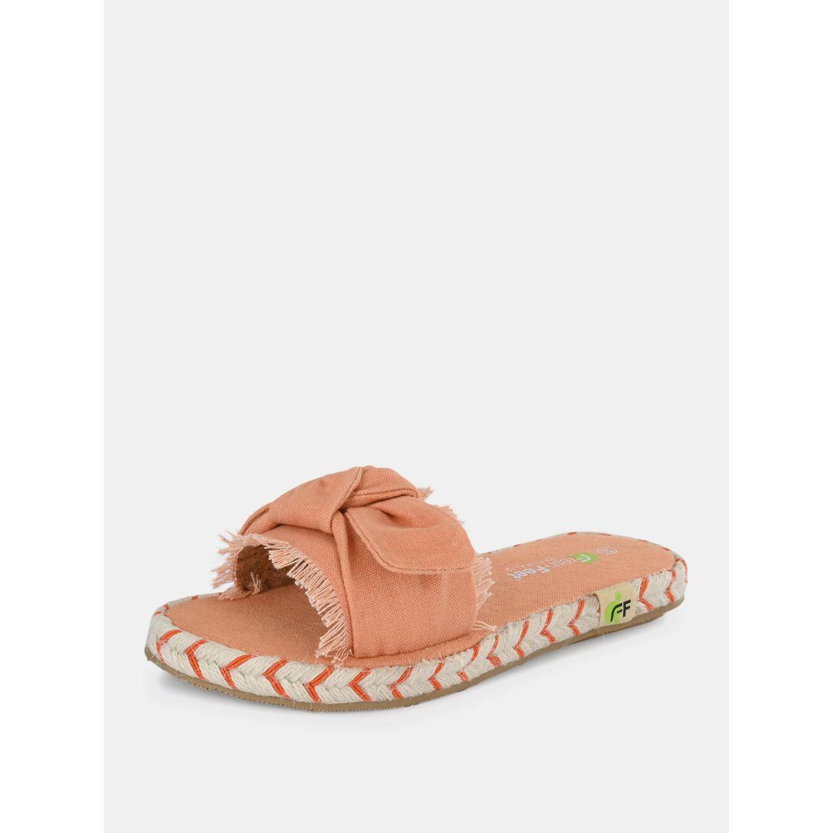 Fresh Feet X Styli  Frayed Bow Detail Open Toe Flat Sandal-women-shoes-sandals-flats-image-6