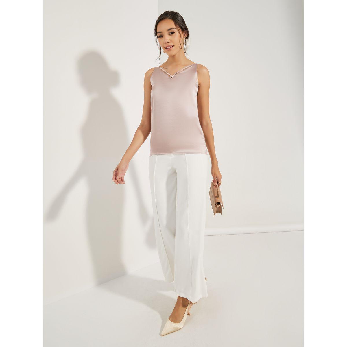 Styli Solid Satin Cami with Adjustable Strap-women-clothing-tshirts-image-2