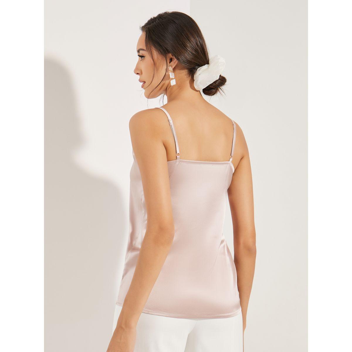Styli Solid Satin Cami with Adjustable Strap-women-clothing-tshirts-image-4