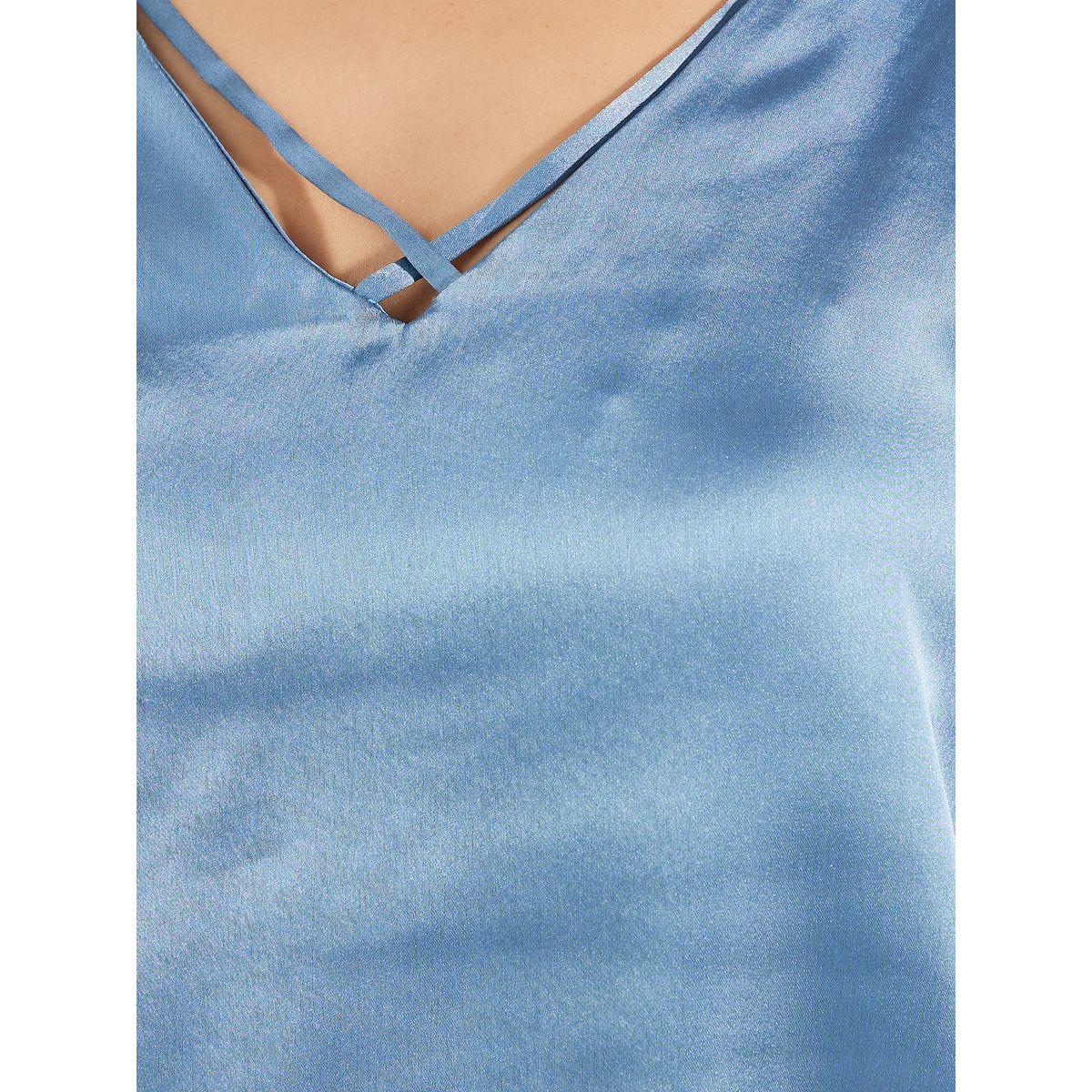 Styli Solid Satin Cami with Adjustable Strap-women-clothing-tshirts-image-4