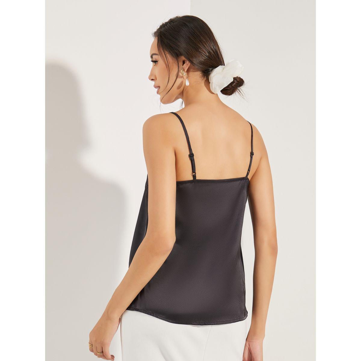 Styli Solid Satin Cami with Adjustable Strap-women-clothing-tshirts-image-5