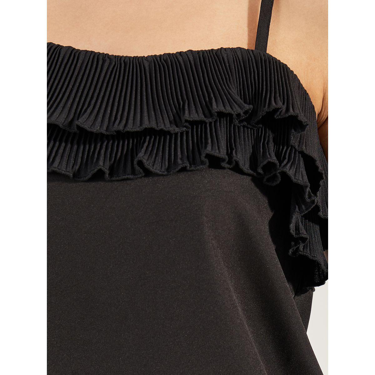 Styli Solid Woven Cami with Ruffle Detail-women-clothing-tshirts-image-4