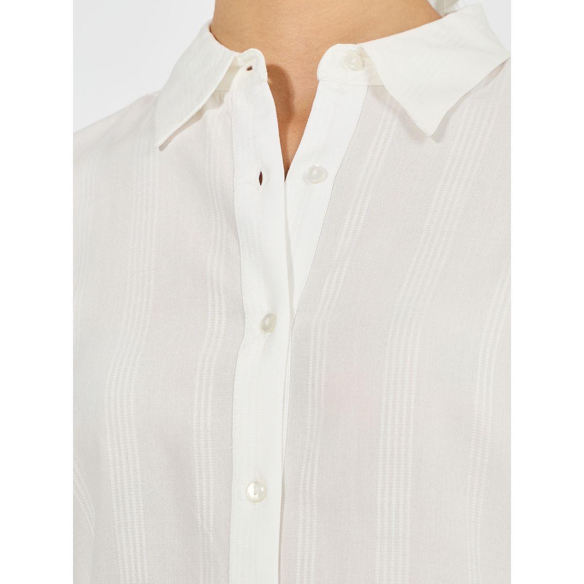 Styli Solid Dobby Collared Button Down Shirt-women-clothing-shirtsandblouses-shirts-image-5
