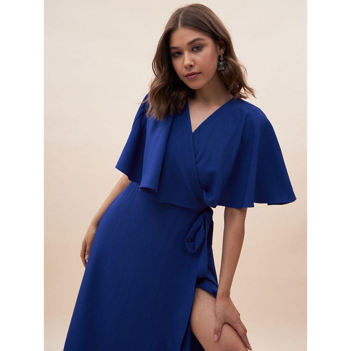 Femmella X Styli  Solid Wrap Front Maxi Dress-women-clothing-dresses-image-7
