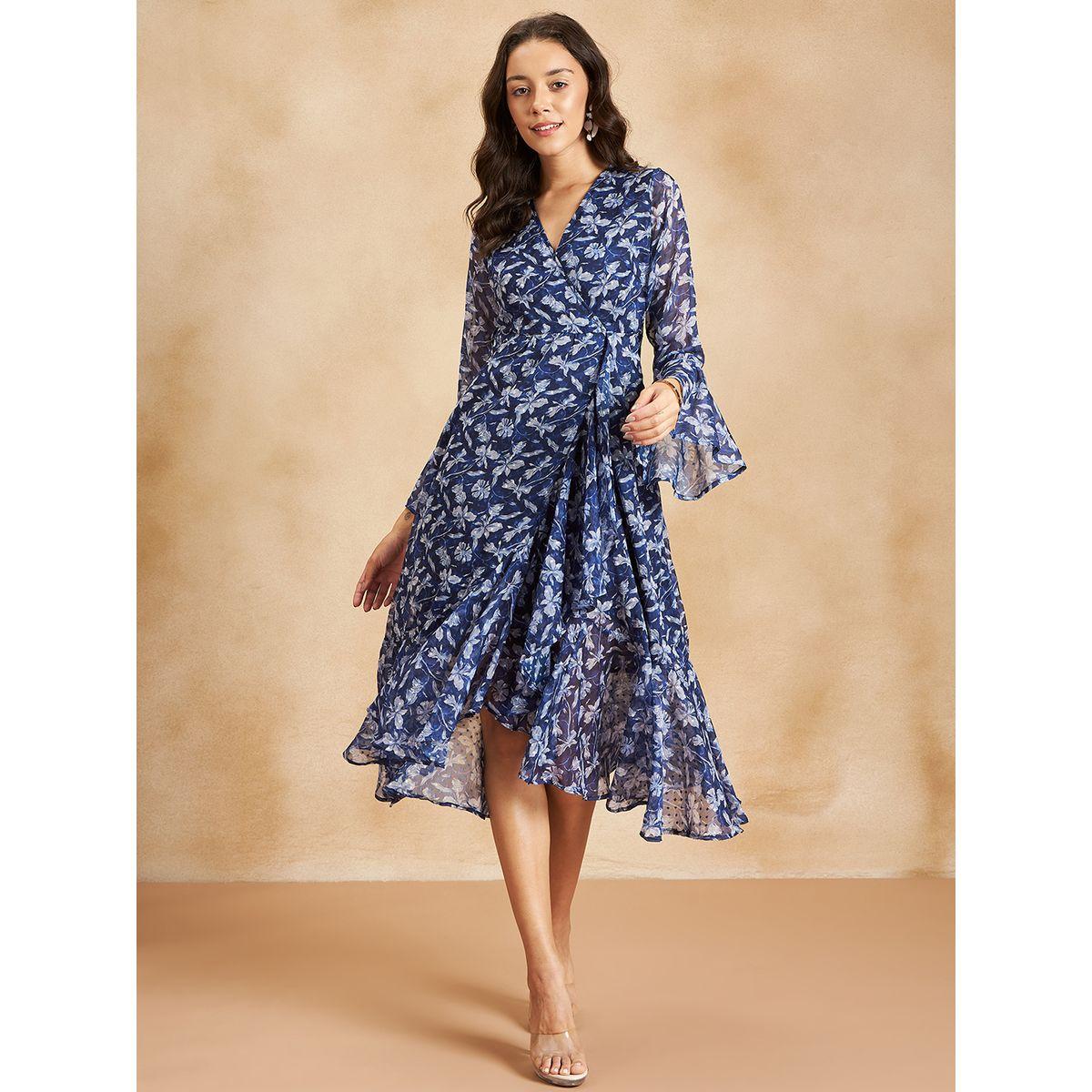 Femmella Floral Print Wrap Midi Dress-women-clothing-dresses-image-3