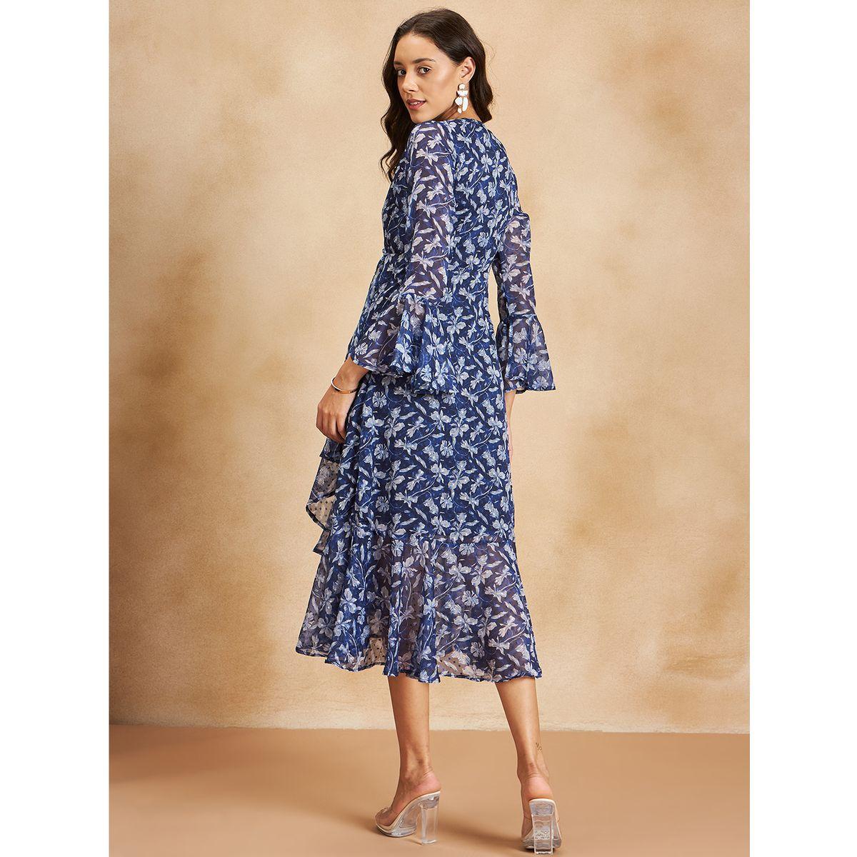 Femmella Floral Print Wrap Midi Dress-women-clothing-dresses-image-5