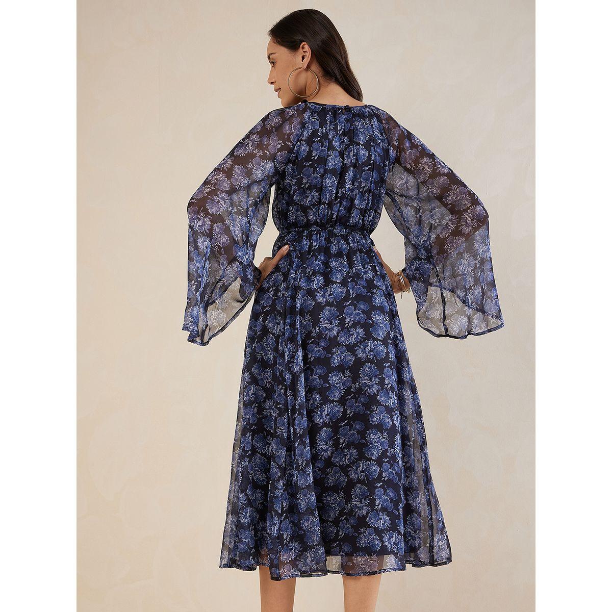 فستان ميدي مطبع بالكامل مع اكمام جرس فِميلا × ستايلي-women-clothing-dresses-image-3