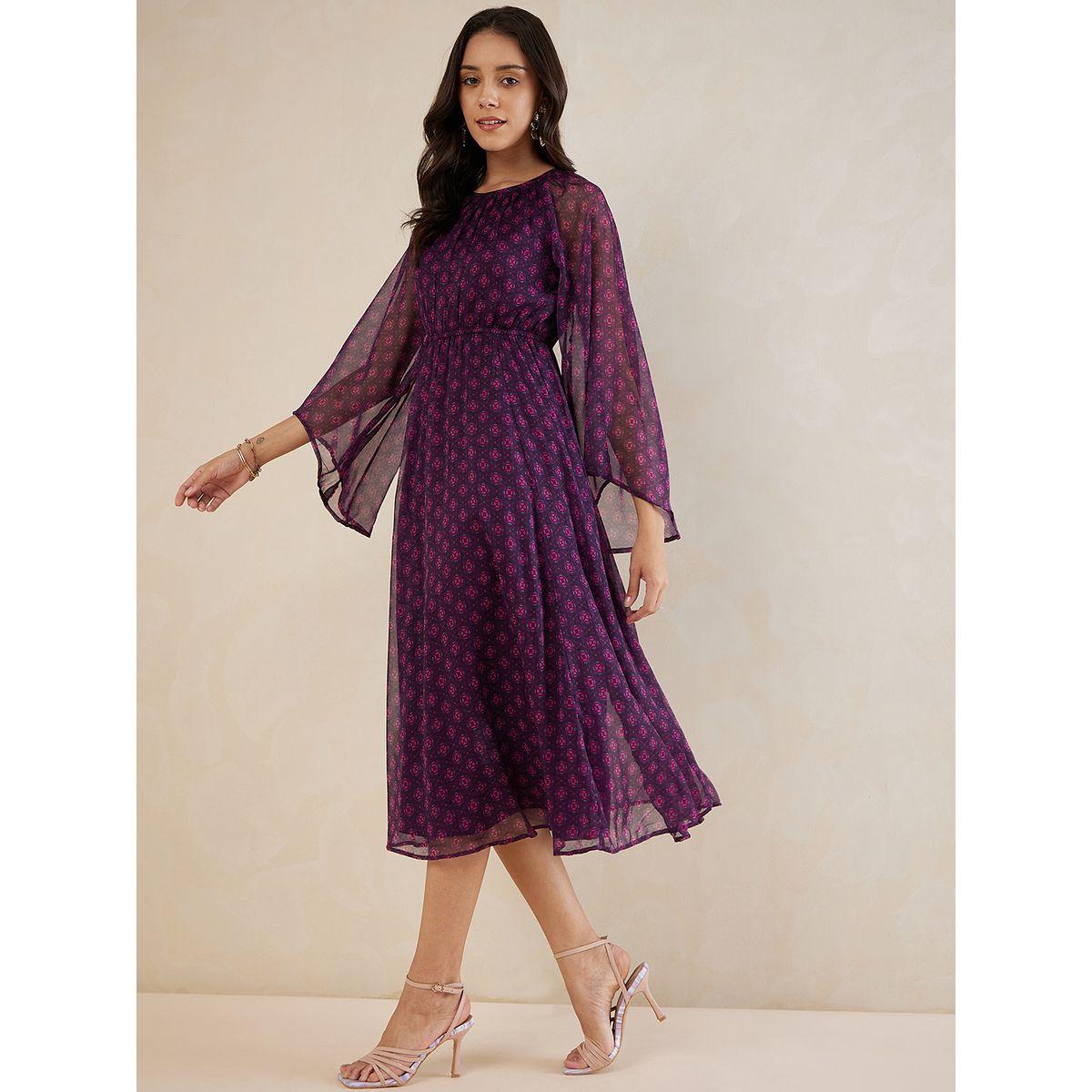 Femmella All Over Print A-Line Midi Dress-women-clothing-dresses-image-2