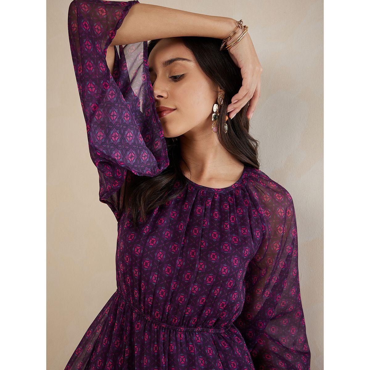 Femmella All Over Print A-Line Midi Dress-women-clothing-dresses-image-5