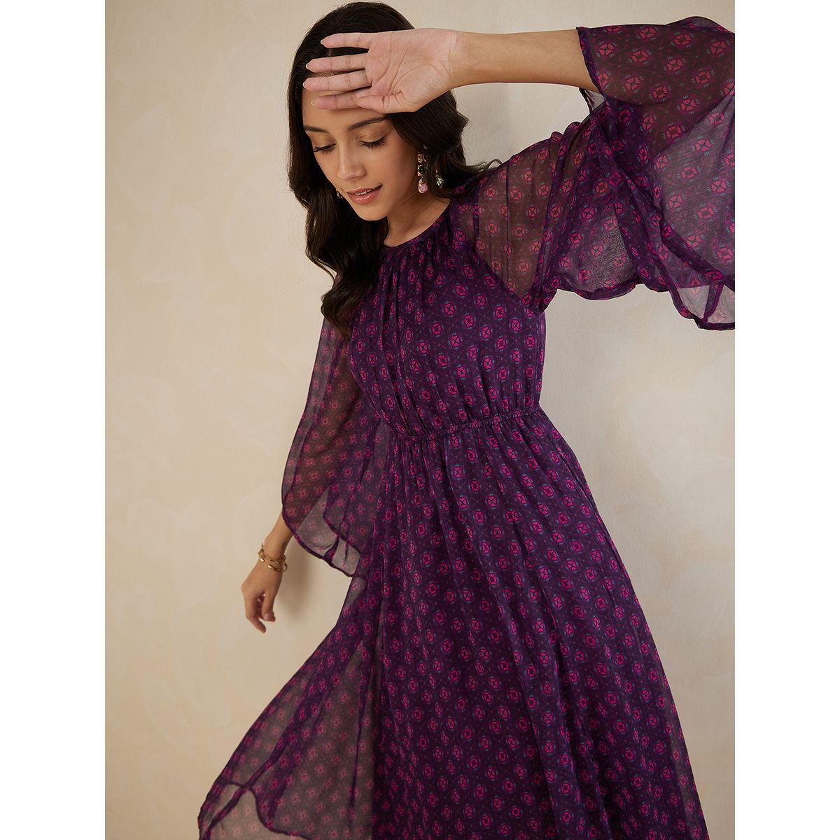 Femmella All Over Print A-Line Midi Dress-women-clothing-dresses-image-6