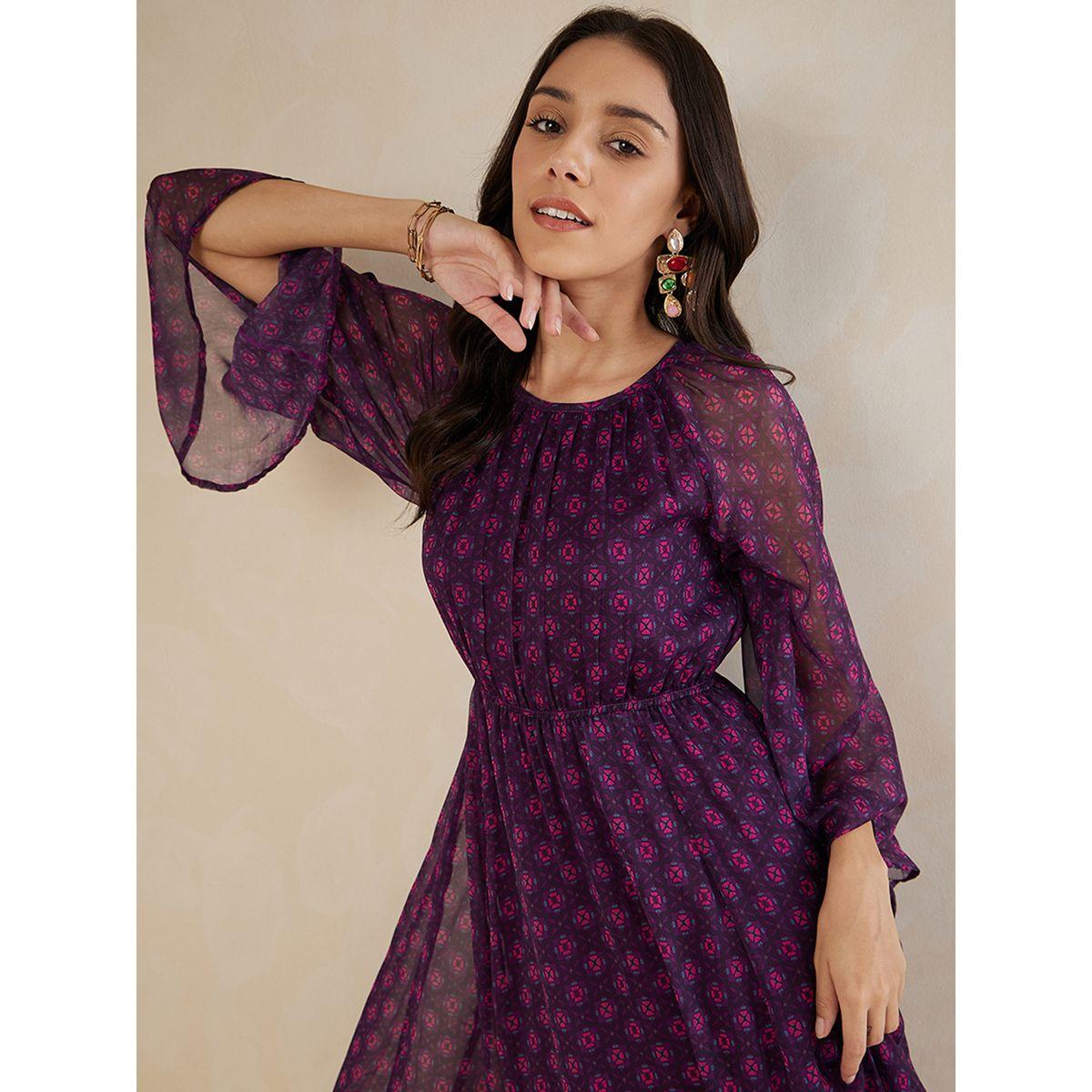 فستان ميدي مطبع بالكامل-women-clothing-dresses-image-7