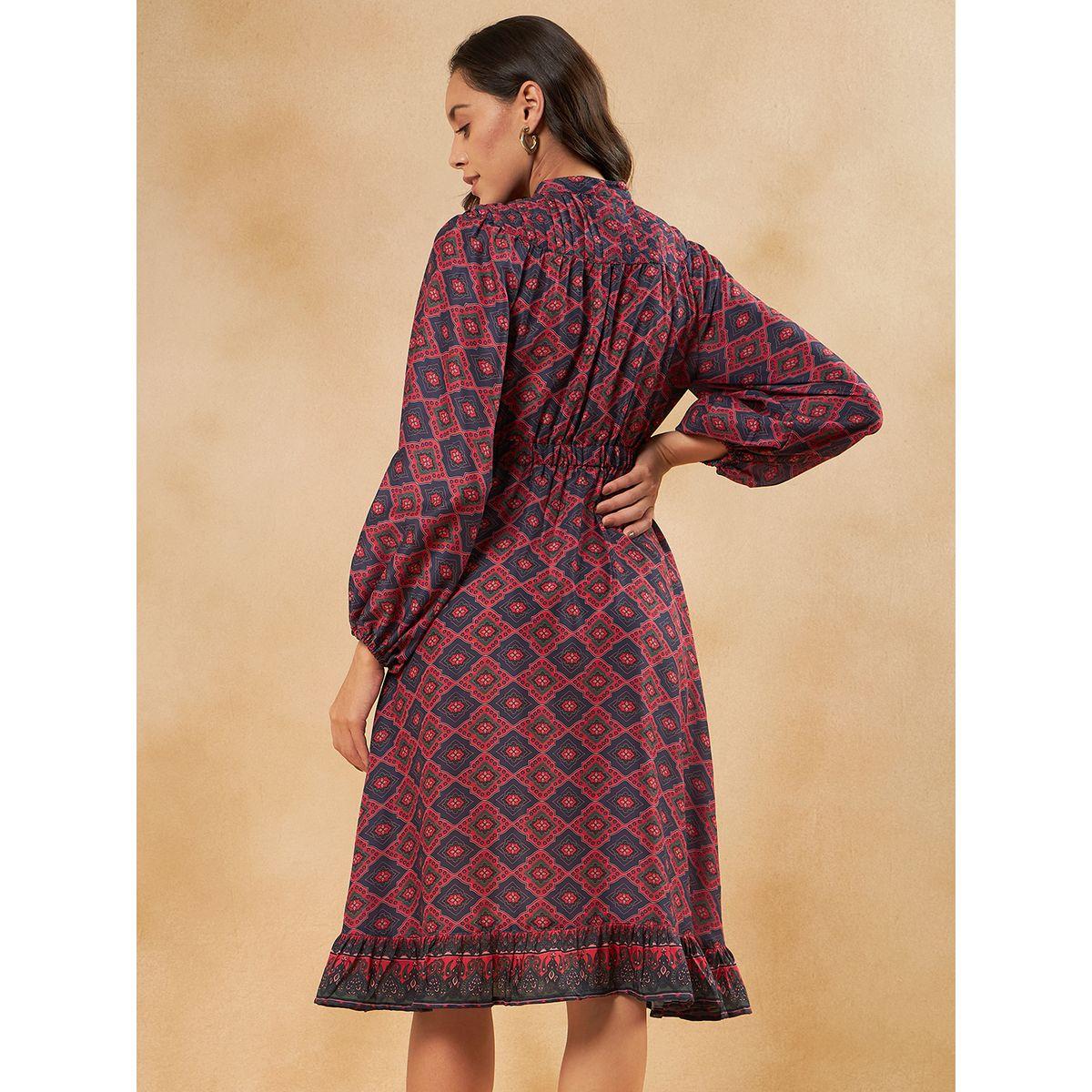 فستان بطول الركبة مع رباط خصر فِميلا × ستايلي-women-clothing-dresses-image-7