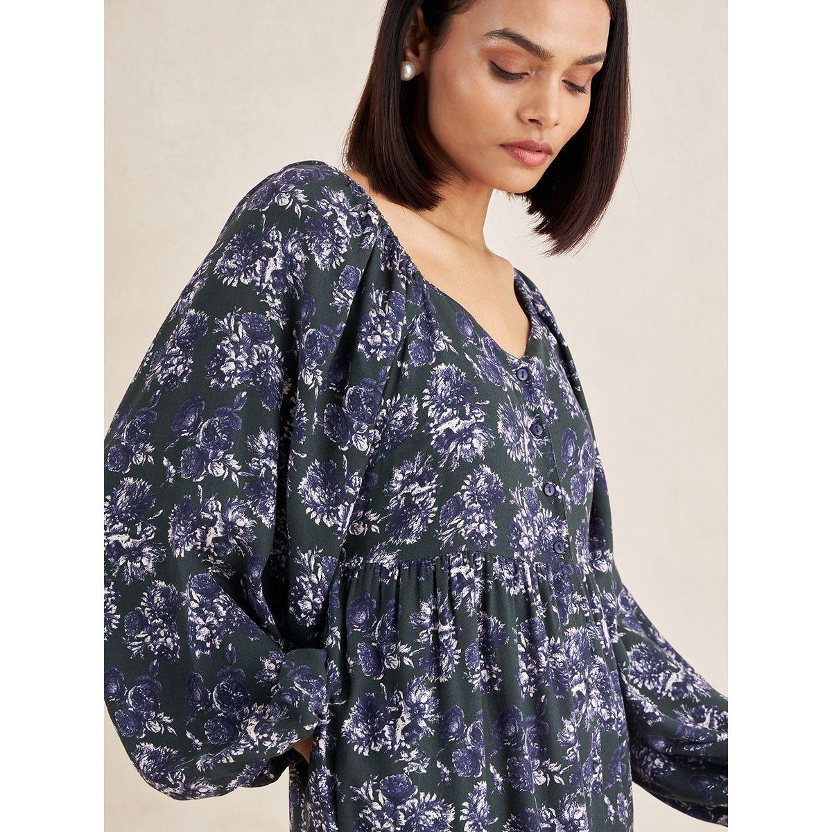 Femmella X Styli  All Over Floral Print Tiered Midi Dress with Sweetheart Neck-women-clothing-dresses-image-4