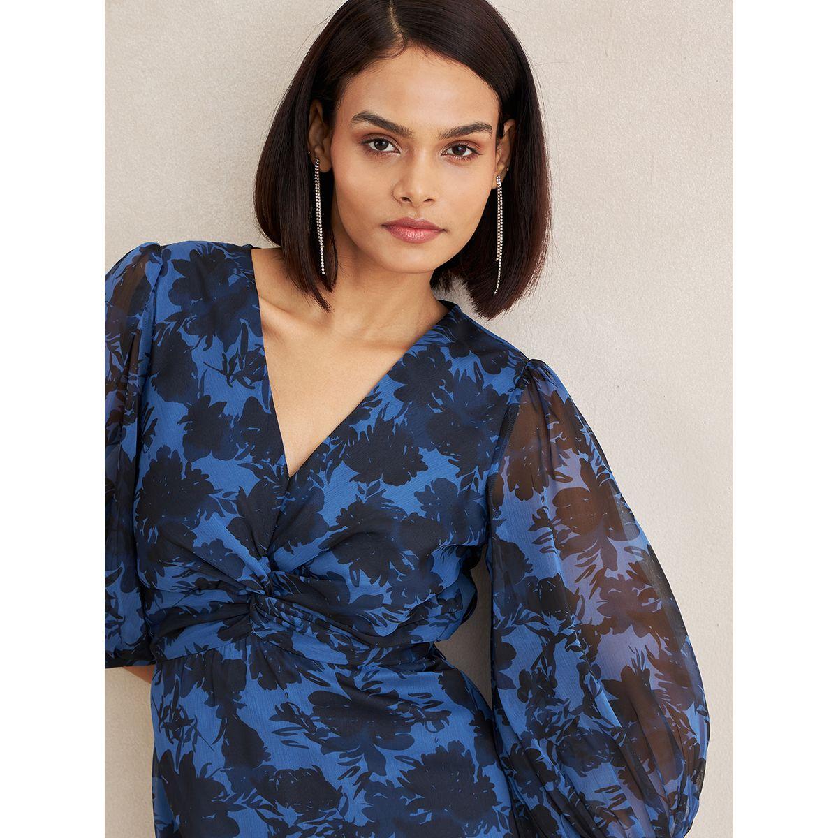 فستان ميدي مطبع بالكامل بطبعة زهور-women-clothing-dresses-image-3