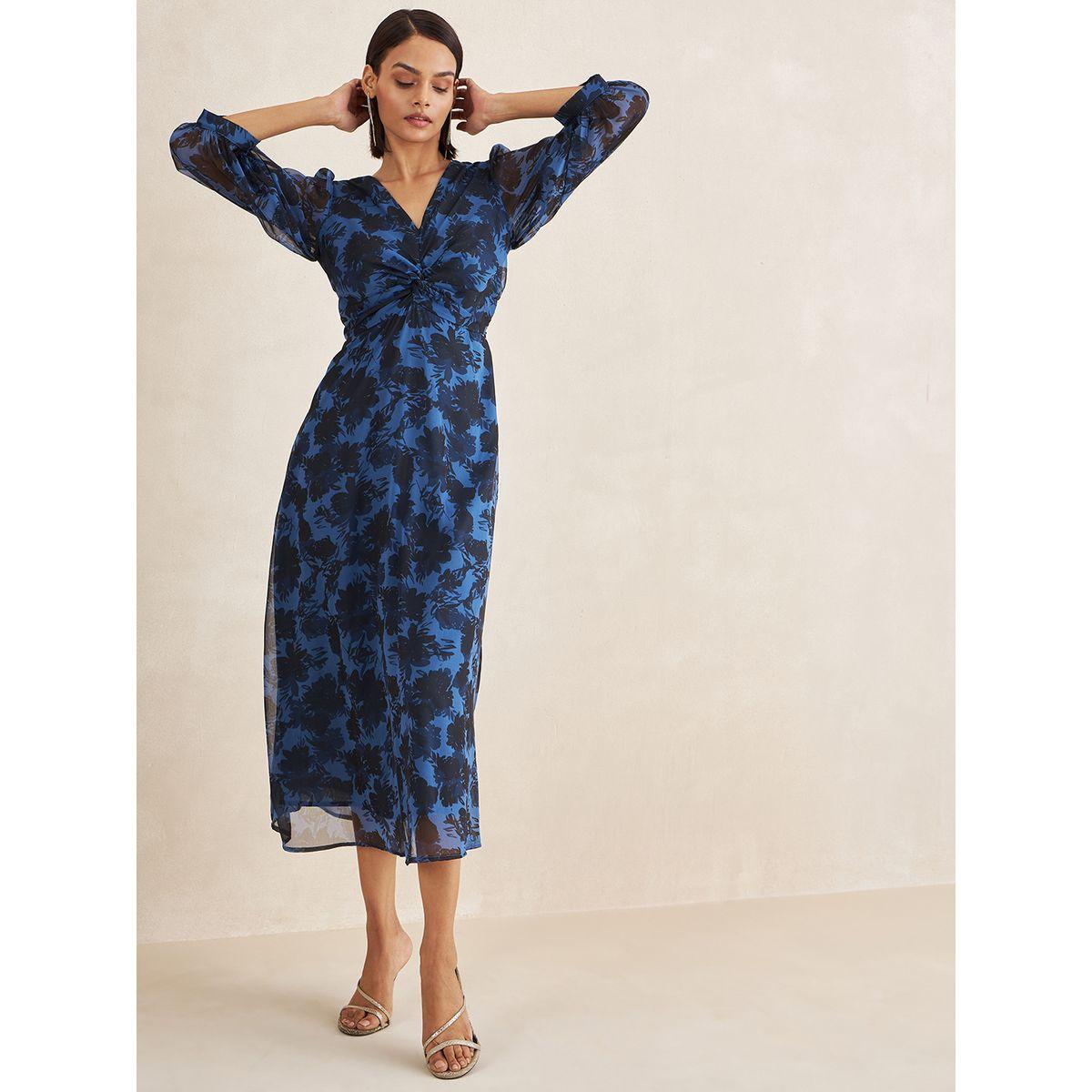 فستان ميدي مطبع بالكامل بطبعة زهور-women-clothing-dresses-image-4